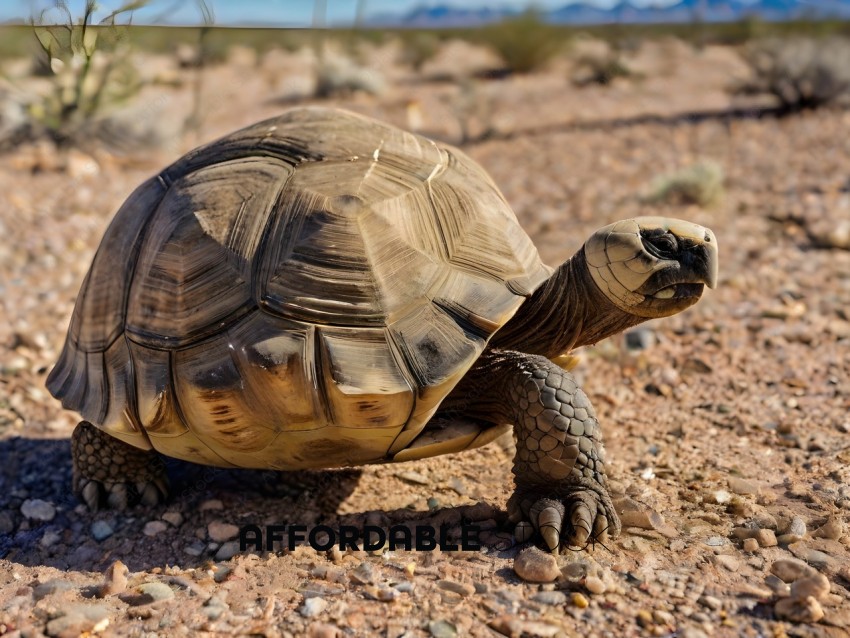A turtle in the desert