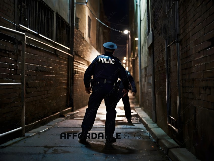 Police Officer in the alleyway