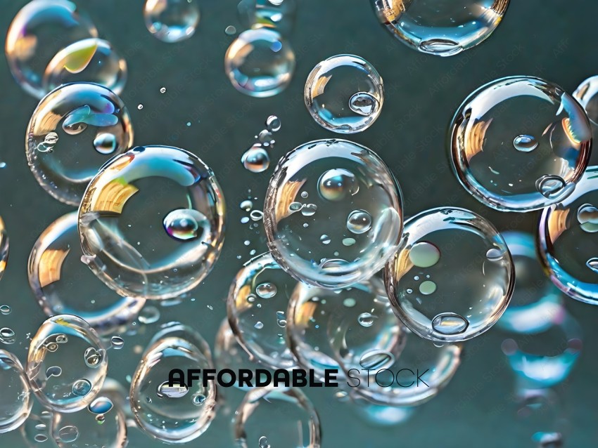 Bubbles in a pool of water