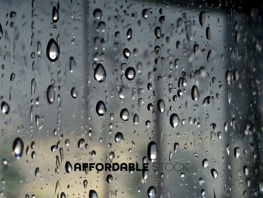 Raindrops on a window pane