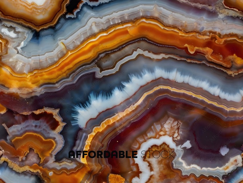 A close up of a rock formation with a lot of different colors