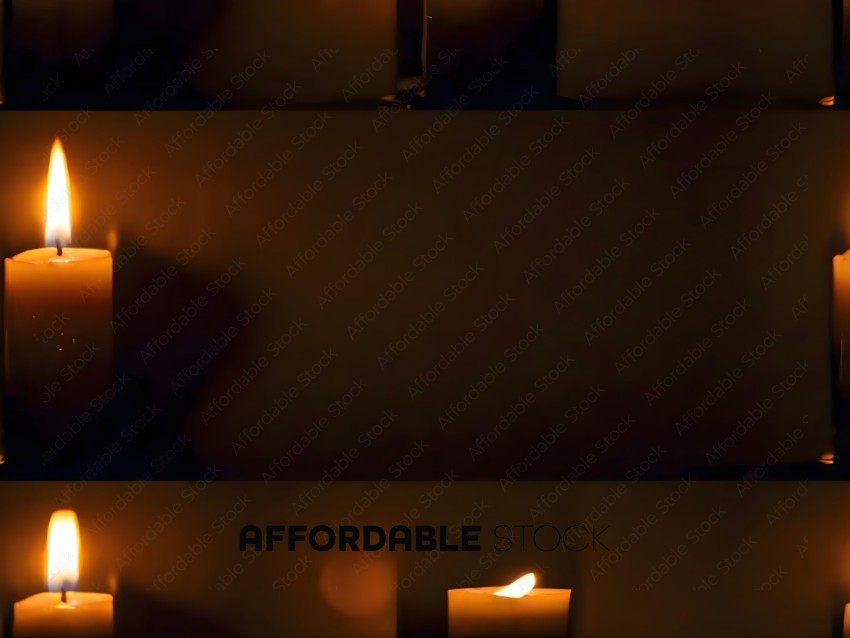 Candles with a dark background