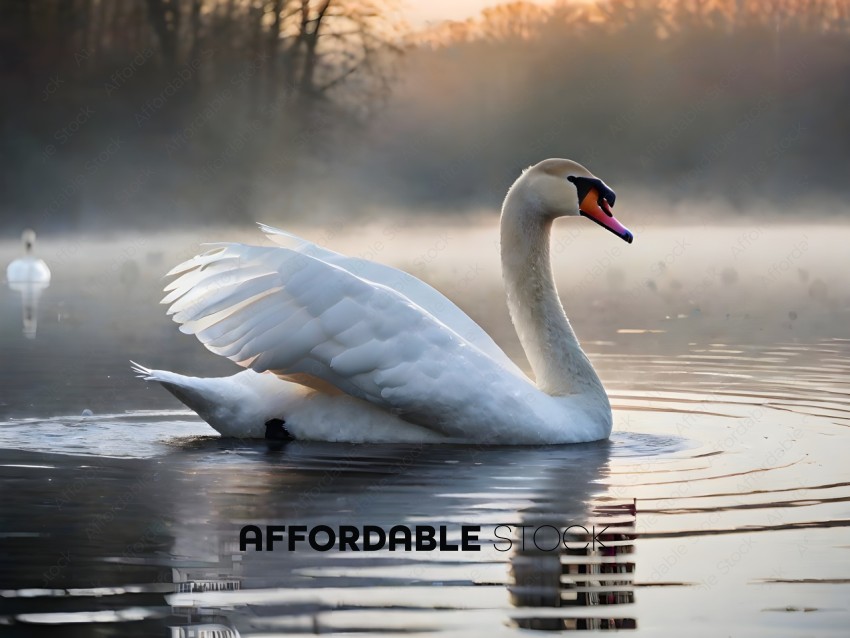 Swan in the water
