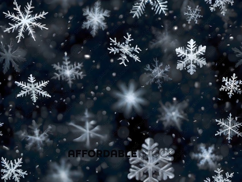 Snowflakes in the sky