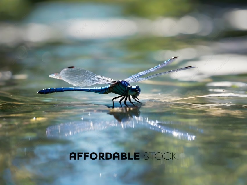 A dragonfly is captured in a close up shot