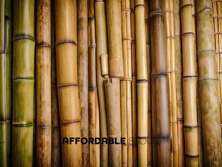 Bamboo Sticks Stacked Together