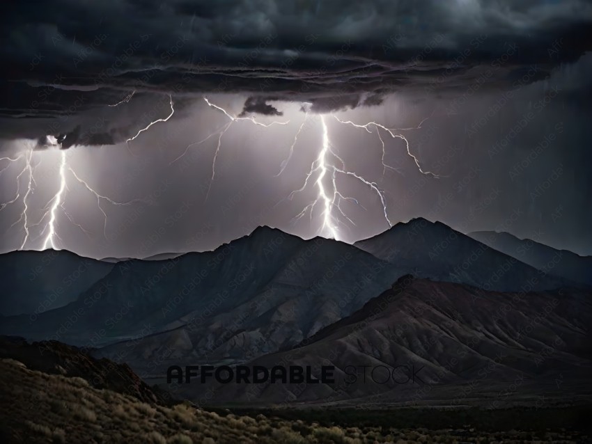 Lightning Strikes Mountains
