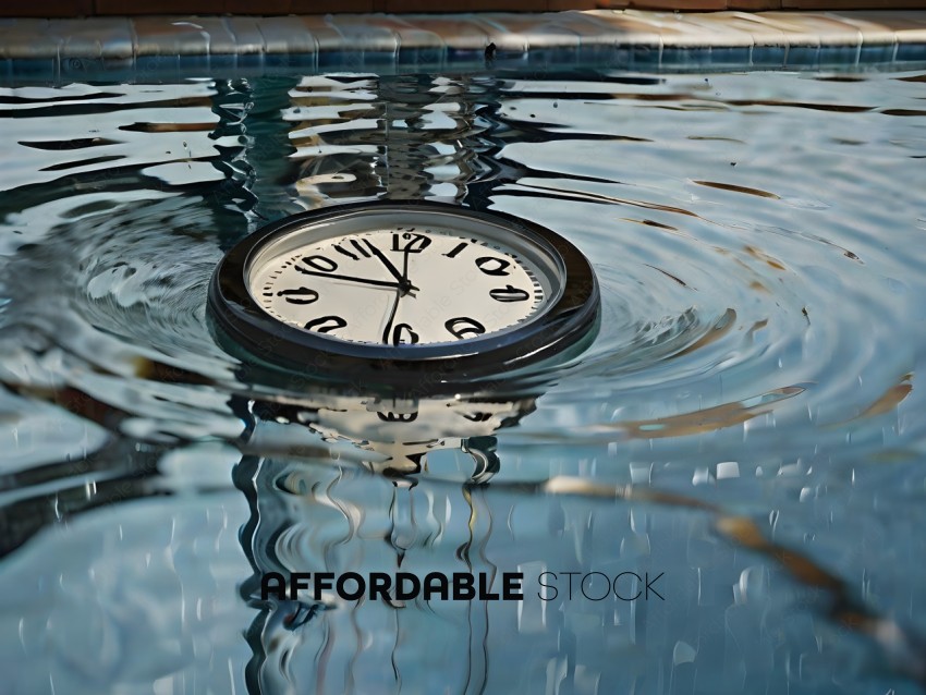 A clock in the water