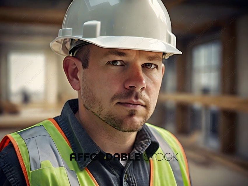 Construction Worker in Hard Hat