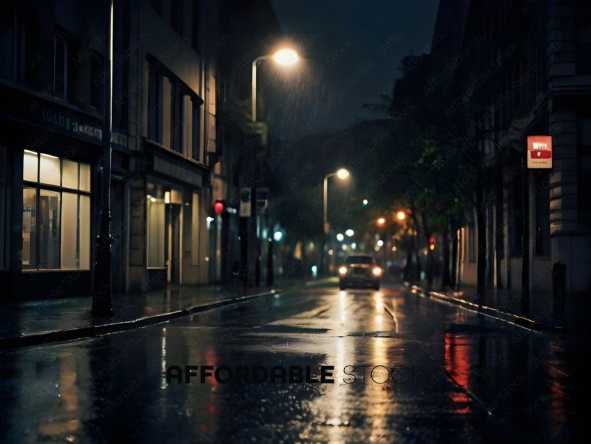 Rainy Night in City