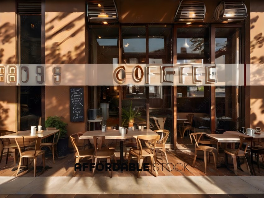 A Coffee Shop with a Sunlit Patio