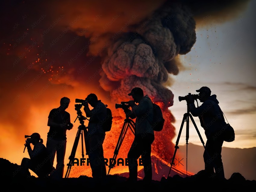 Photographers Capture Volcano Eruption