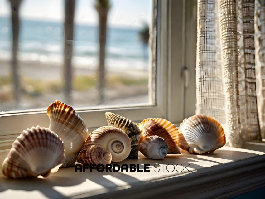 Shells on a windowsill