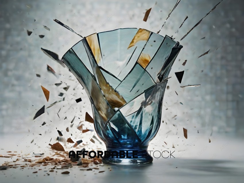 Broken Vase on Table