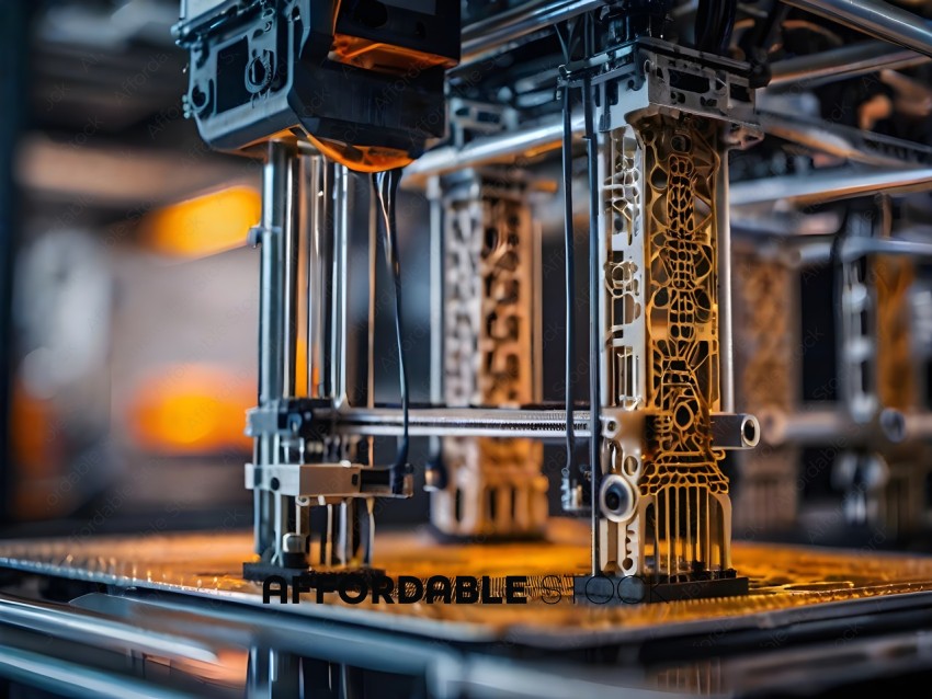 A 3D printer with a design on it