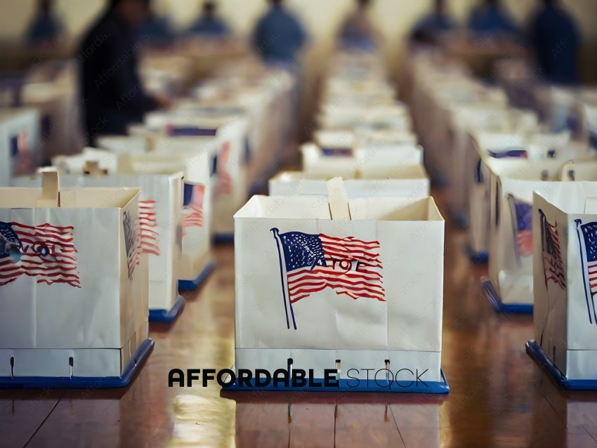 Bags of donations for the Republican party