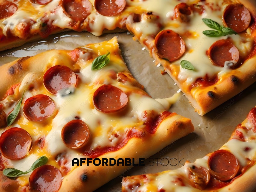 Slice of Pepperoni Pizza with Cheese