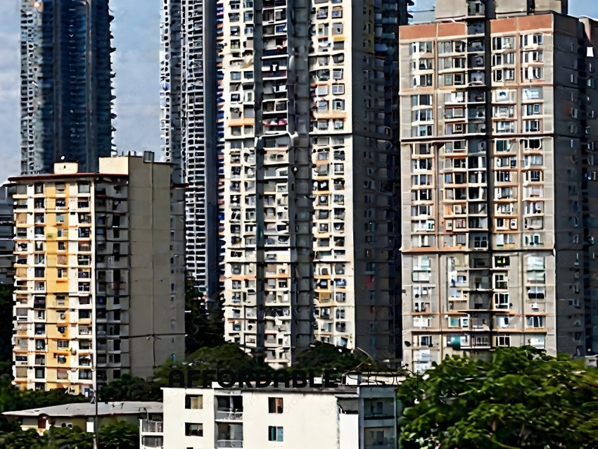 Tall buildings with many windows