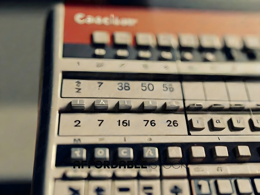 A Casio calculator with a number pad and a display
