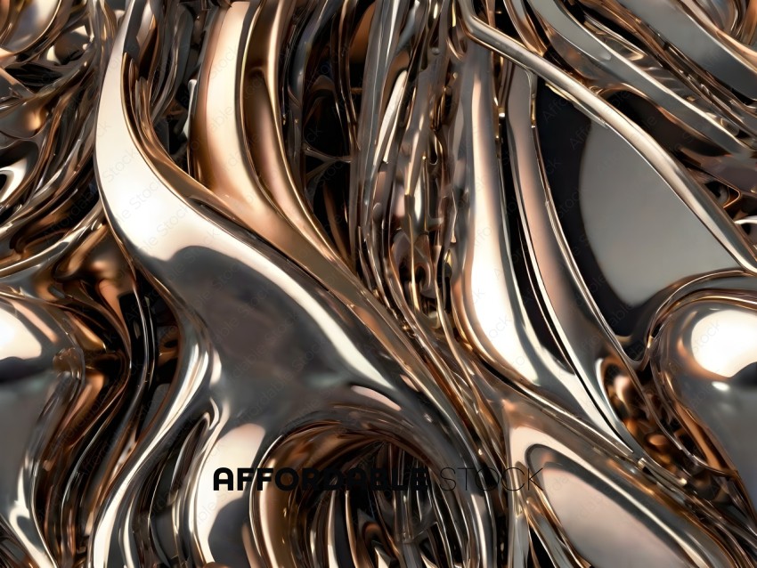 A close up of a metal piece with a lot of curves
