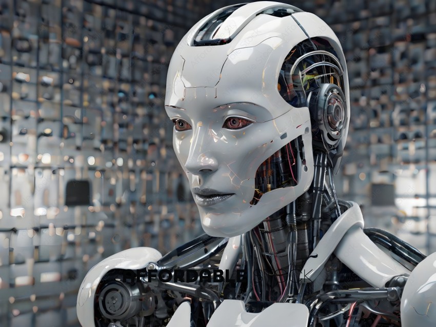 A robot with a human face