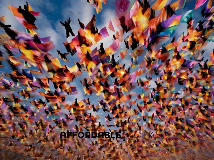 Colorful Kites Flying in the Sky