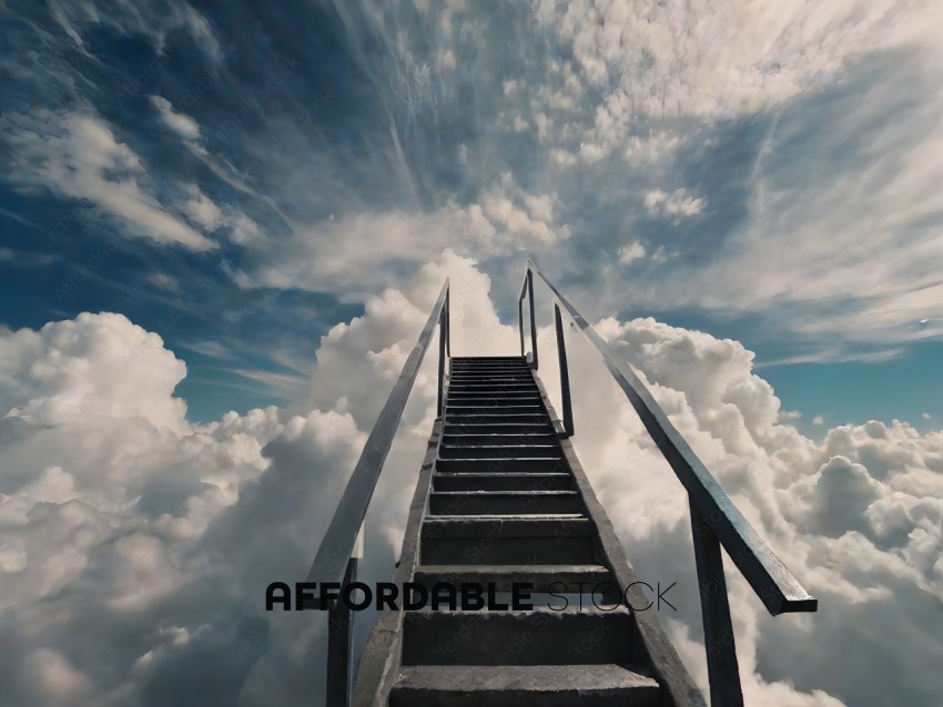 A staircase in the clouds