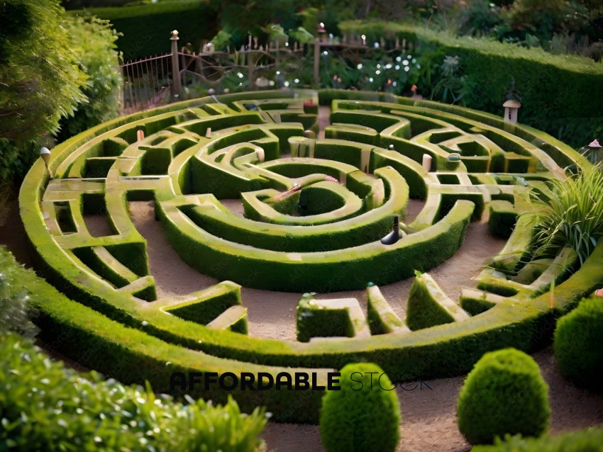 A maze of hedges and bushes
