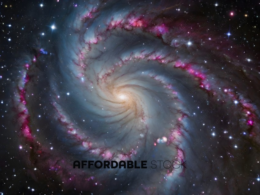 A spiral galaxy with a bright center