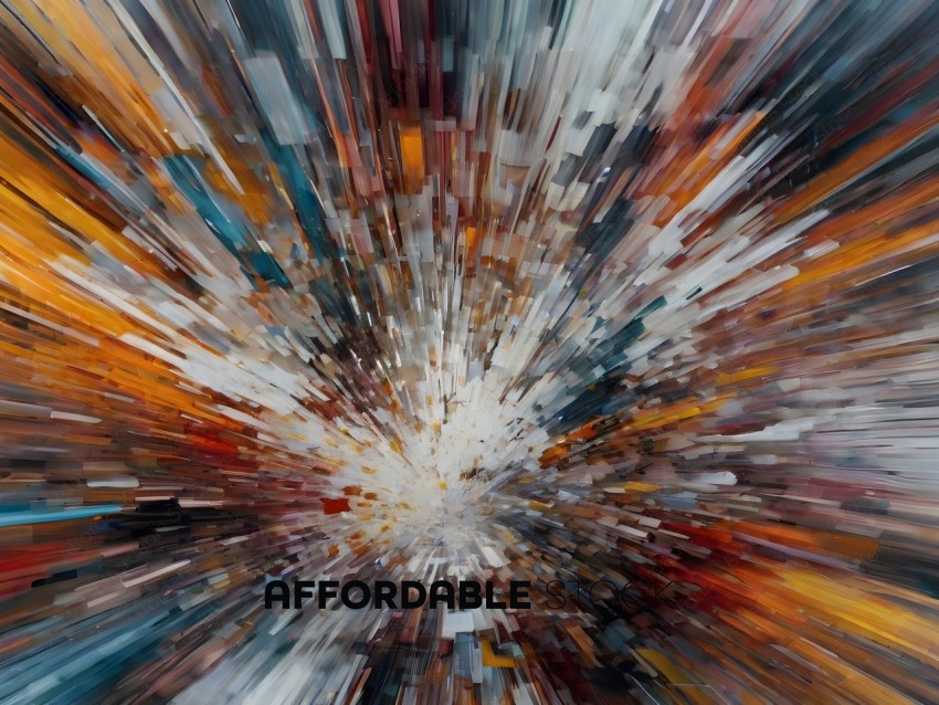 Blurry Abstract Art with Colorful Lines