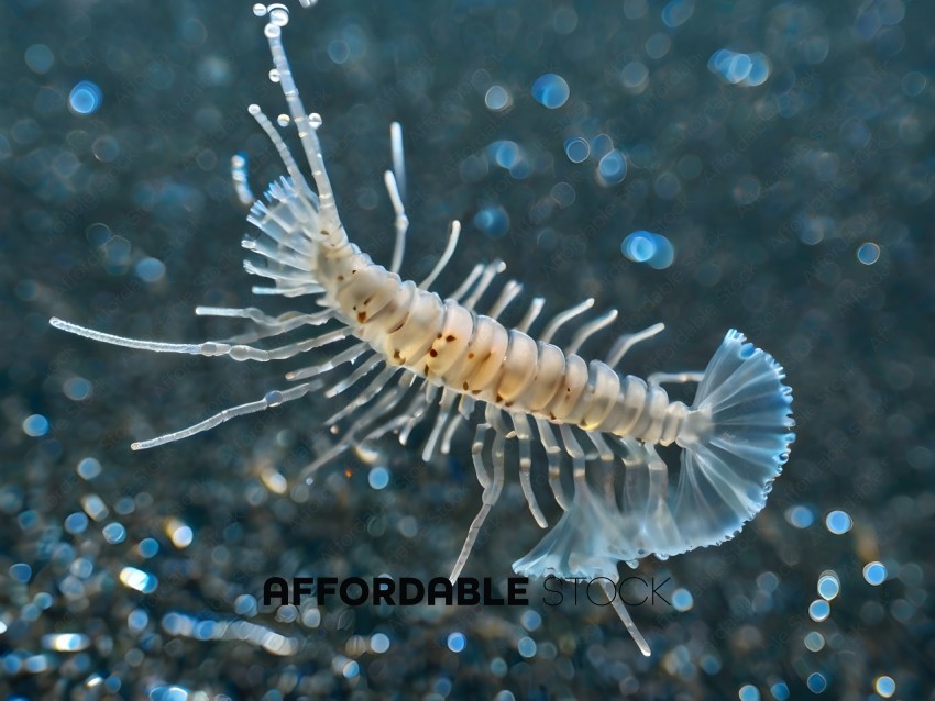 A close up of a sea worm