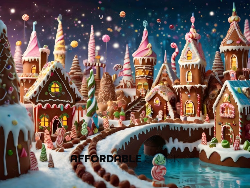 A city made of candy and gumdrops