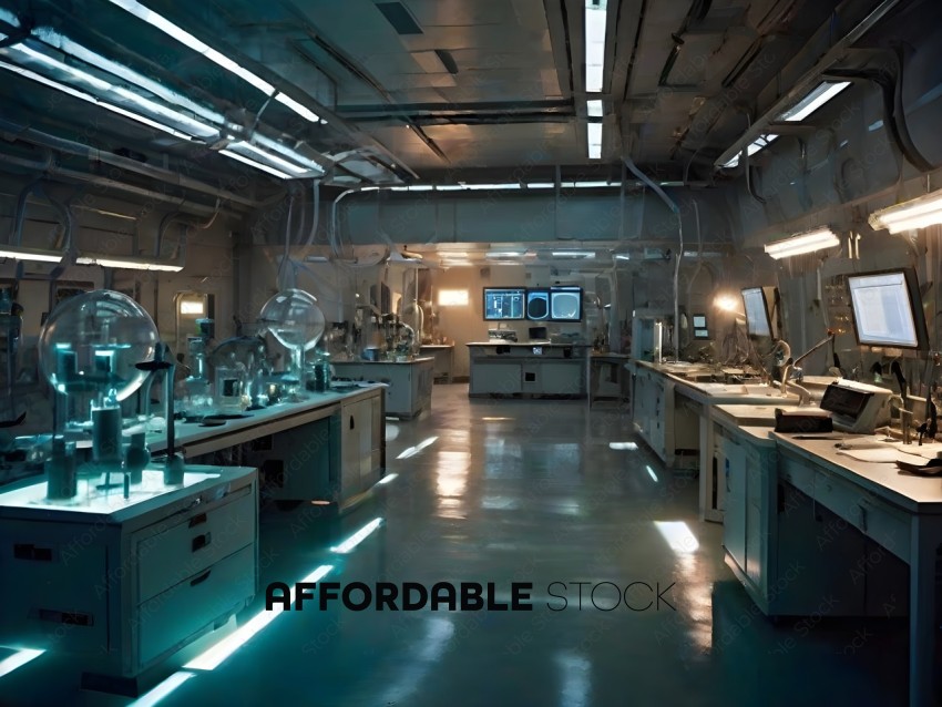 A clean, well-lit laboratory with a lot of equipment