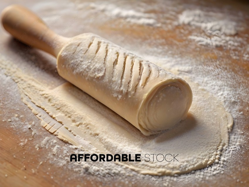 Rolling Pin with Flour on Table