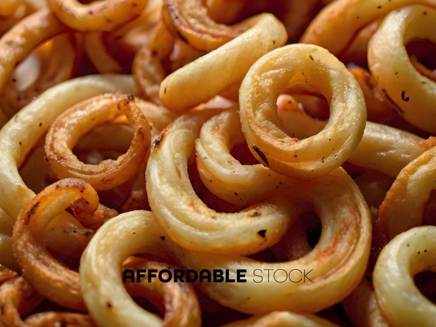 Fried Onion Rings with Seasoning