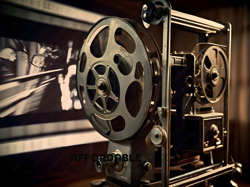 An old fashioned film projector