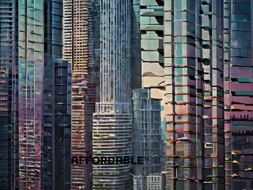 Tall buildings in a city