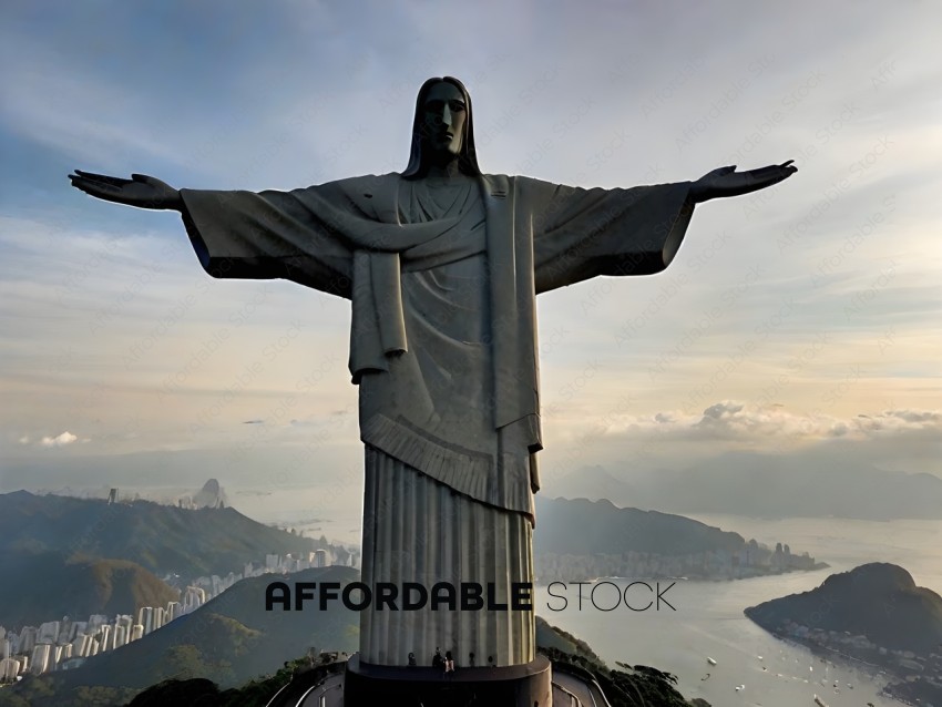 A statue of Jesus Christ with arms outstretched