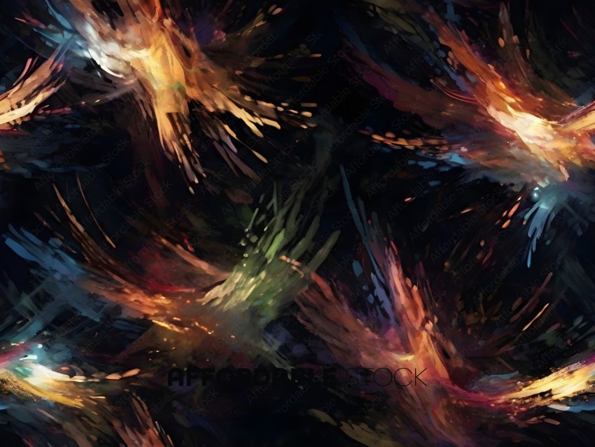 Colorful abstract art with a lot of movement
