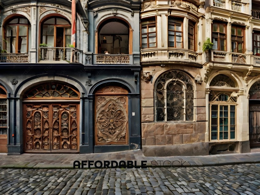 Old buildings with ornate doors and windows