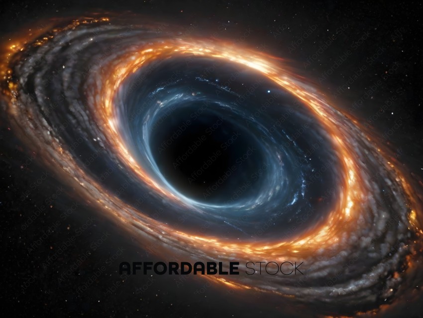 A black hole with a ring of fire around it