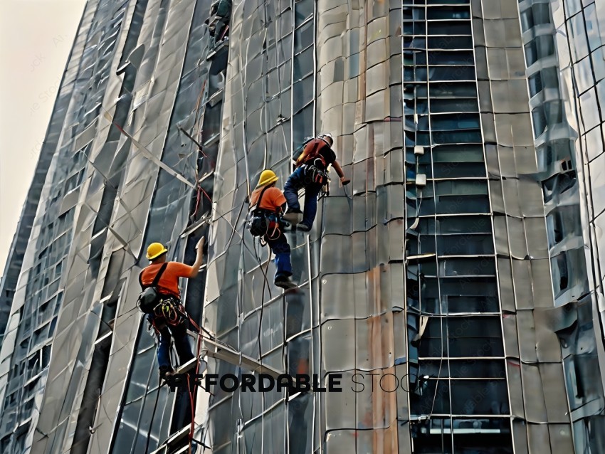 Construction Workers on a Skyscraper