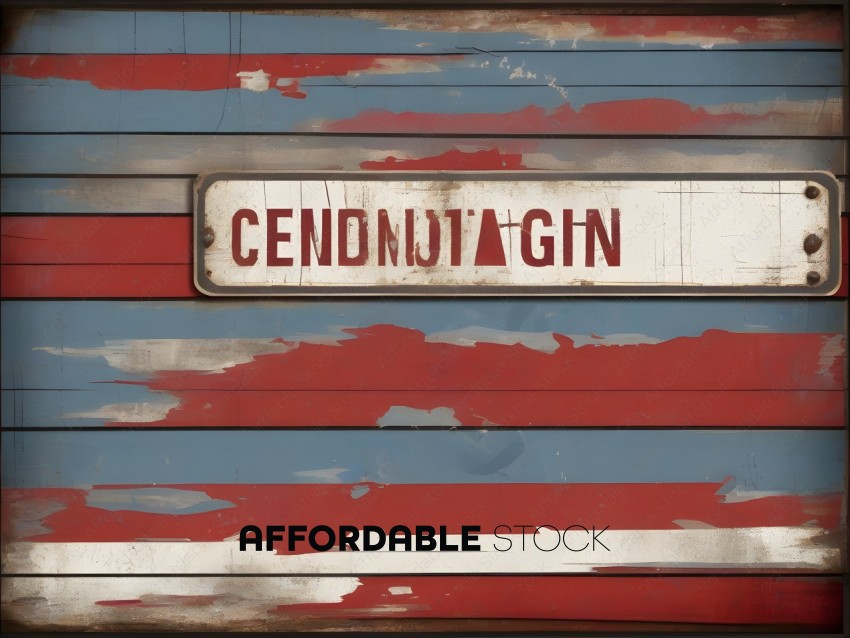 A sign with the word Cendodag in red and white
