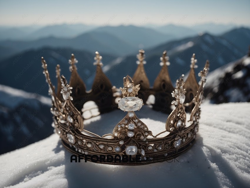 A crown with a lot of crystals on it