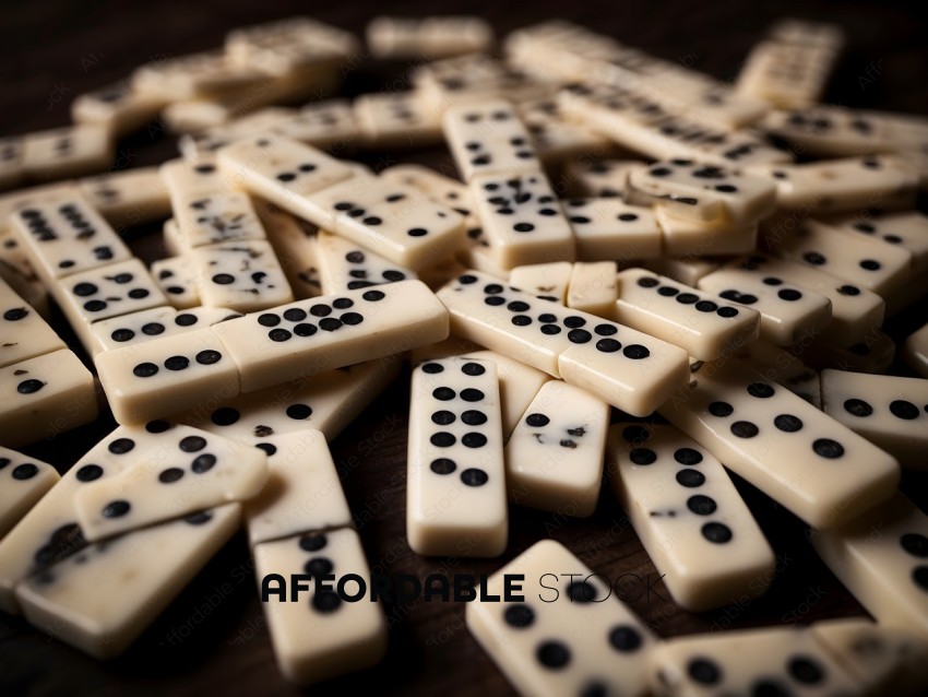 White Dominoes with Black Dots