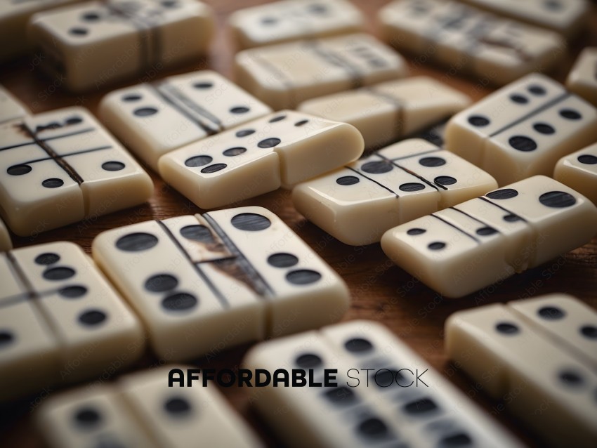 White Dominoes with Black Spots