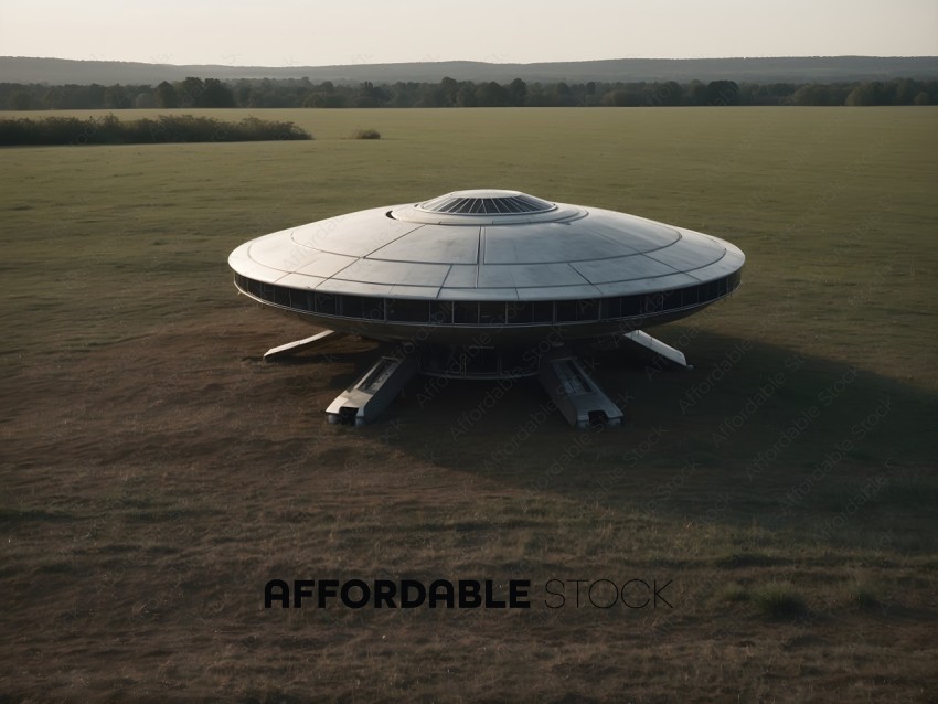 A UFO Shaped House in the Field