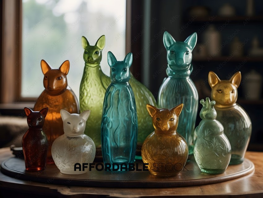Vases with cats on them