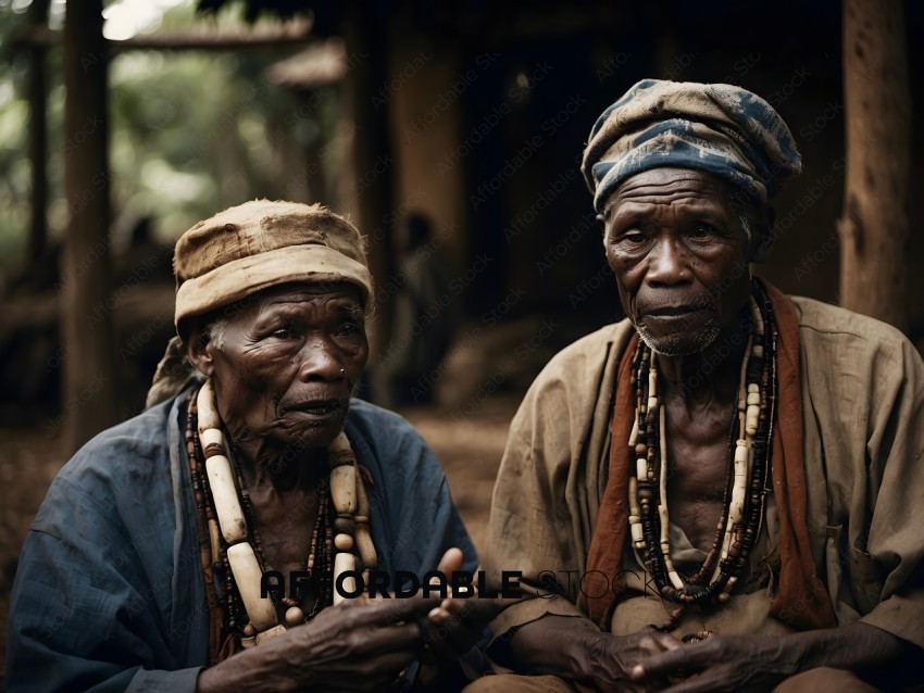 Two men wearing traditional African clothing