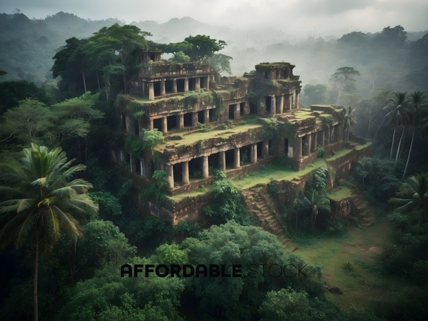 Ancient ruins in the jungle